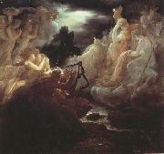 Ossian on the Bank of the Lora,Invoking the Gods to the Strains of a Harp (mk22), Francois Gerard